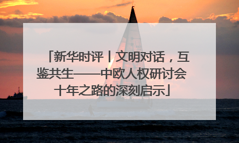 新华时评丨文明对话，互鉴共生——中欧人权研讨会十年之路的深刻启示