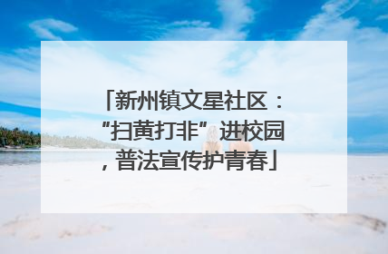 新州镇文星社区：“扫黄打非”进校园，普法宣传护青春