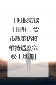 时报访谈丨田轩：货币政策仍将维持适度宽松主基调