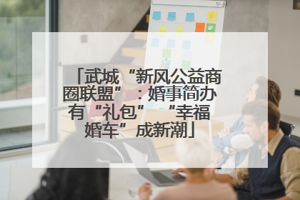 武城“新风公益商圈联盟”：婚事简办有“礼包” “幸福婚车”成新潮