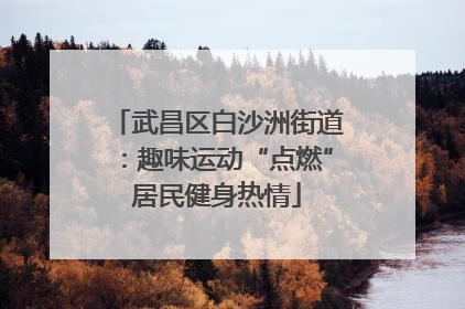 武昌区白沙洲街道：趣味运动“点燃”居民健身热情