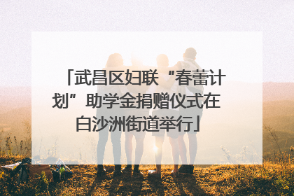 武昌区妇联“春蕾计划”助学金捐赠仪式在白沙洲街道举行