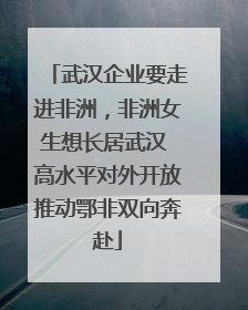 武汉企业要走进非洲，非洲女生想长居武汉 高水平对外开放推动鄂非双向奔赴