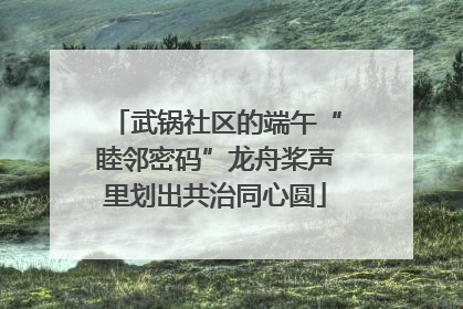武锅社区的端午“睦邻密码”龙舟桨声里划出共治同心圆