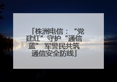 株洲电信：“党建红”守护“通信蓝” 军警民共筑通信安全防线