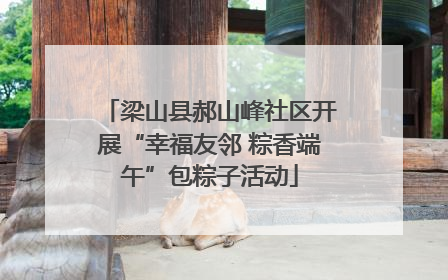 梁山县郝山峰社区开展“幸福友邻 粽香端午”包粽子活动