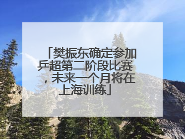 樊振东确定参加乒超第二阶段比赛，未来一个月将在上海训练