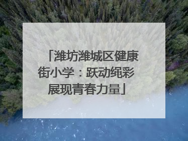 潍坊潍城区健康街小学：跃动绳彩展现青春力量