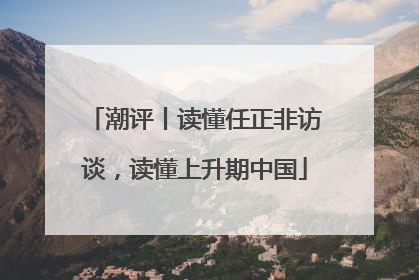 潮评丨读懂任正非访谈，读懂上升期中国