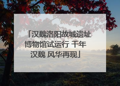汉魏洛阳故城遗址博物馆试运行 千年汉魏 风华再现
