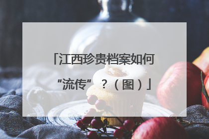 江西珍贵档案如何“流传”？（图）