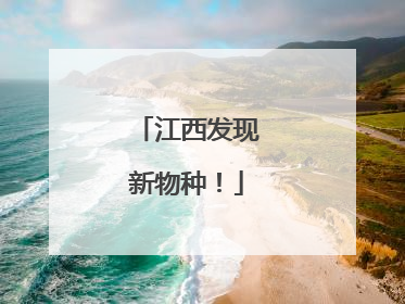 江西发现新物种！