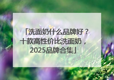 洗面奶什么品牌好？十款高性价比洗面奶，2025品牌合集