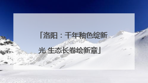 洛阳：千年釉色绽新光 生态长卷绘新章