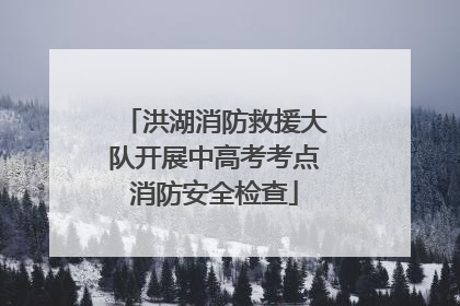 洪湖消防救援大队开展中高考考点消防安全检查