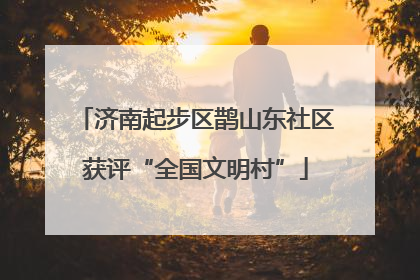 济南起步区鹊山东社区获评“全国文明村”