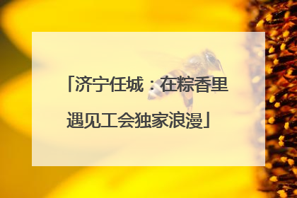 济宁任城：在粽香里遇见工会独家浪漫