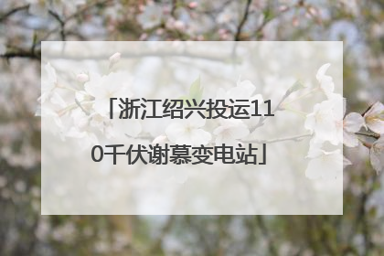 浙江绍兴投运110千伏谢慕变电站