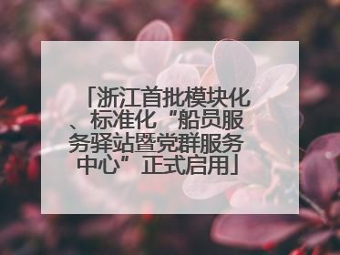 浙江首批模块化、标准化“船员服务驿站暨党群服务中心”正式启用
