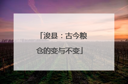 浚县：古今粮仓的变与不变