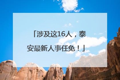 涉及这16人，泰安最新人事任免！