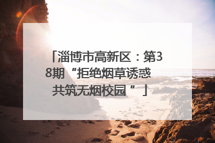 淄博市高新区：第38期“拒绝烟草诱惑 共筑无烟校园 ”