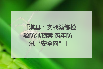 淇县：实战演练检验防汛预案 筑牢防汛“安全网”