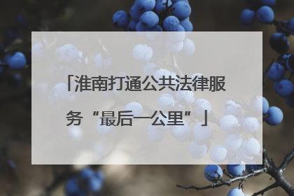 淮南打通公共法律服务“最后一公里”