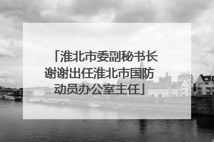淮北市委副秘书长谢谢出任淮北市国防动员办公室主任