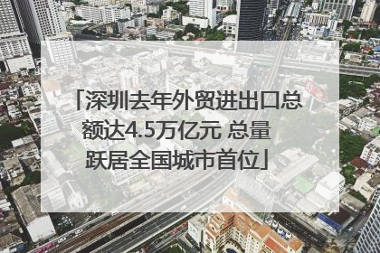 深圳去年外贸进出口总额达4.5万亿元 总量跃居全国城市首位