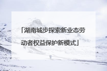 湖南城步探索新业态劳动者权益保护新模式