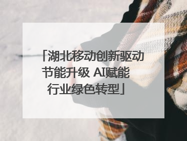 湖北移动创新驱动节能升级 AI赋能行业绿色转型