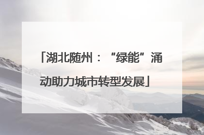 湖北随州：“绿能”涌动助力城市转型发展