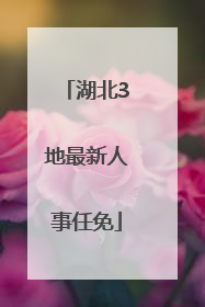 湖北3地最新人事任免
