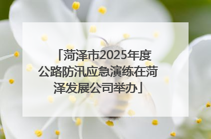 菏泽市2025年度公路防汛应急演练在菏泽发展公司举办