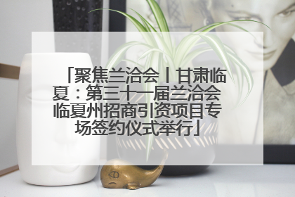 聚焦兰洽会丨甘肃临夏：第三十一届兰洽会临夏州招商引资项目专场签约仪式举行