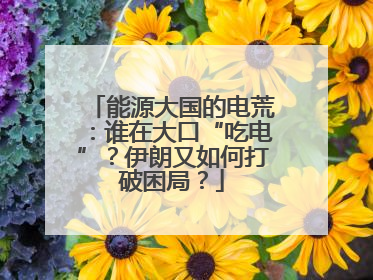 能源大国的电荒：谁在大口“吃电”？伊朗又如何打破困局？