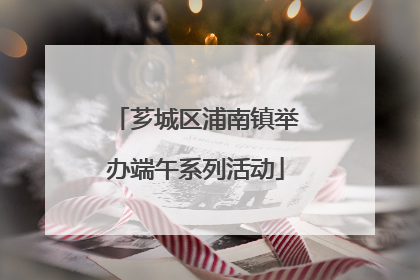 芗城区浦南镇举办端午系列活动