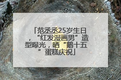 范丞丞25岁生日，“红发漫画男”造型曝光，晒“鹅十五”蛋糕庆祝