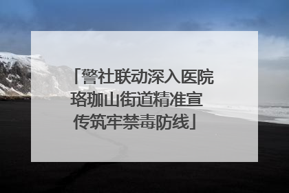 警社联动深入医院 珞珈山街道精准宣传筑牢禁毒防线