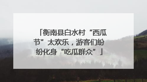衡南县白水村“西瓜节”太欢乐，游客们纷纷化身“吃瓜群众”