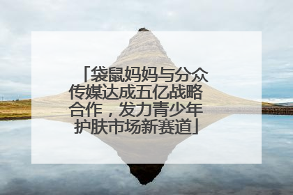 袋鼠妈妈与分众传媒达成五亿战略合作，发力青少年护肤市场新赛道