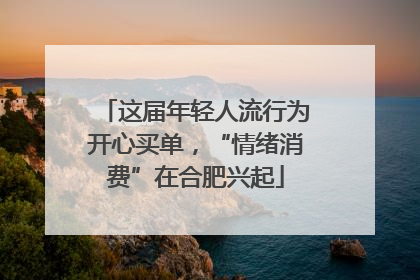 这届年轻人流行为开心买单，“情绪消费”在合肥兴起