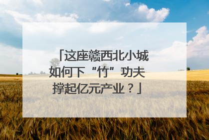 这座赣西北小城如何下“竹”功夫撑起亿元产业？