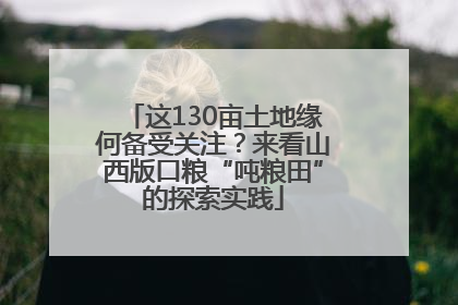 这130亩土地缘何备受关注？来看山西版口粮“吨粮田”的探索实践