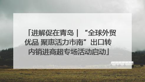 进解促在青岛｜“全球外贸优品 聚惠活力市南”出口转内销进商超专场活动启动