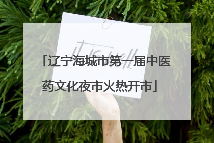 辽宁海城市第一届中医药文化夜市火热开市