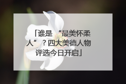 谁是 “最美怀柔人”？四大美德人物评选今日开启