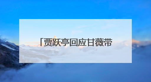 贾跃亭回应甘薇带女儿唱《野子》：你们唱得比爸爸好听多了；《野子》曾是贾跃亭“代表作”