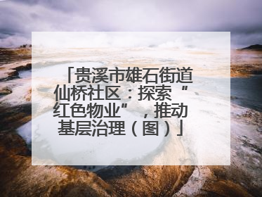 贵溪市雄石街道仙桥社区：探索“红色物业”，推动基层治理（图）